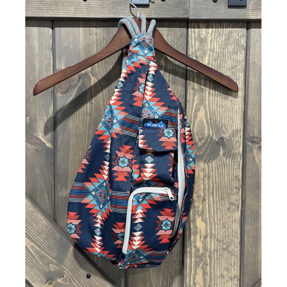 Kavu Rope Sling Bag Rare Navajo Aztec Pattern - Gem